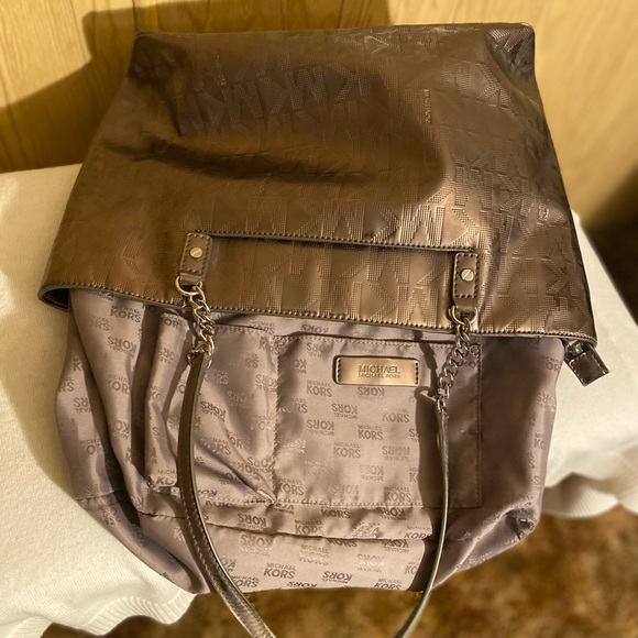 Michael Kors Metallic Bronze Totes - Picture 6 of 8